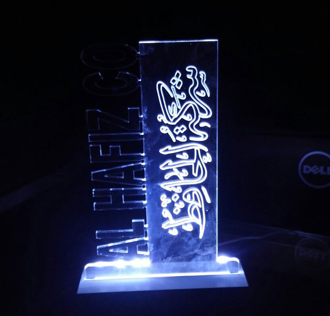 3D Stand with LED Light Corporate
